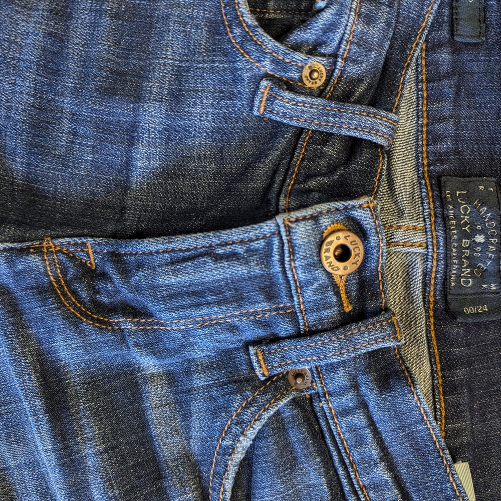 Lucky Brand | Size 24/00 | Blue Jean Shorts Classic Cut-Off Style - Picture 5 of 12